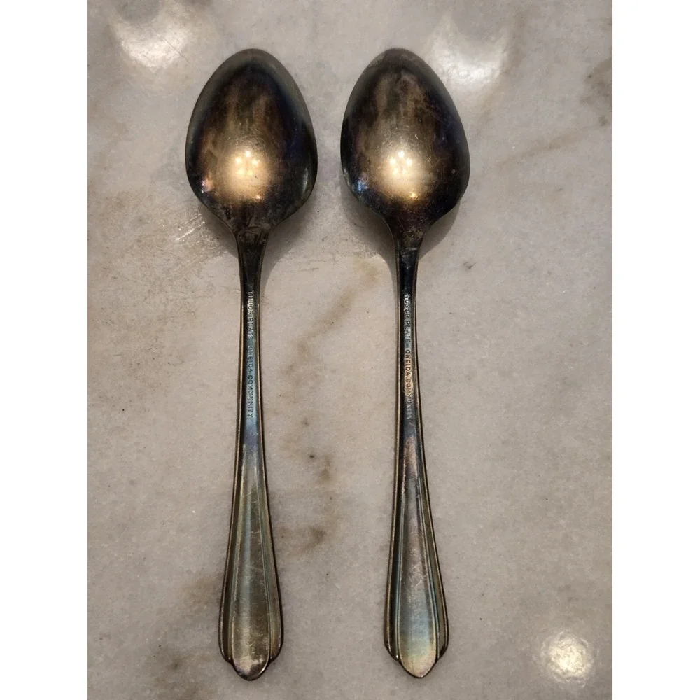 Tudor Plate Oneida Community Lot Of 2‎ Teaspoons 6